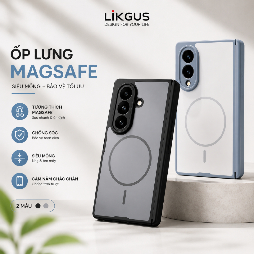Likgus AI Glaze Magnet Samsung Z Fold 8 Ultra/ Fold 8 Wide เคสกันกระแทก, ป้องกันบานพับเครื่อง