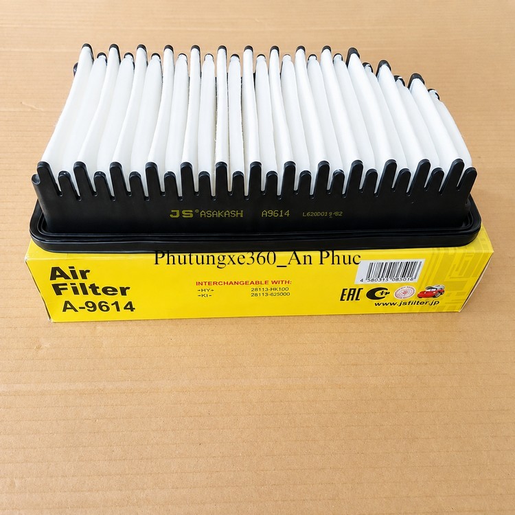 JS Asakashi ไส้กรองอากาศเครื่องยนต์ญี่ปุ่น A9614 สําหรับ Kia Soul 2013 2014 2015 2016 2017