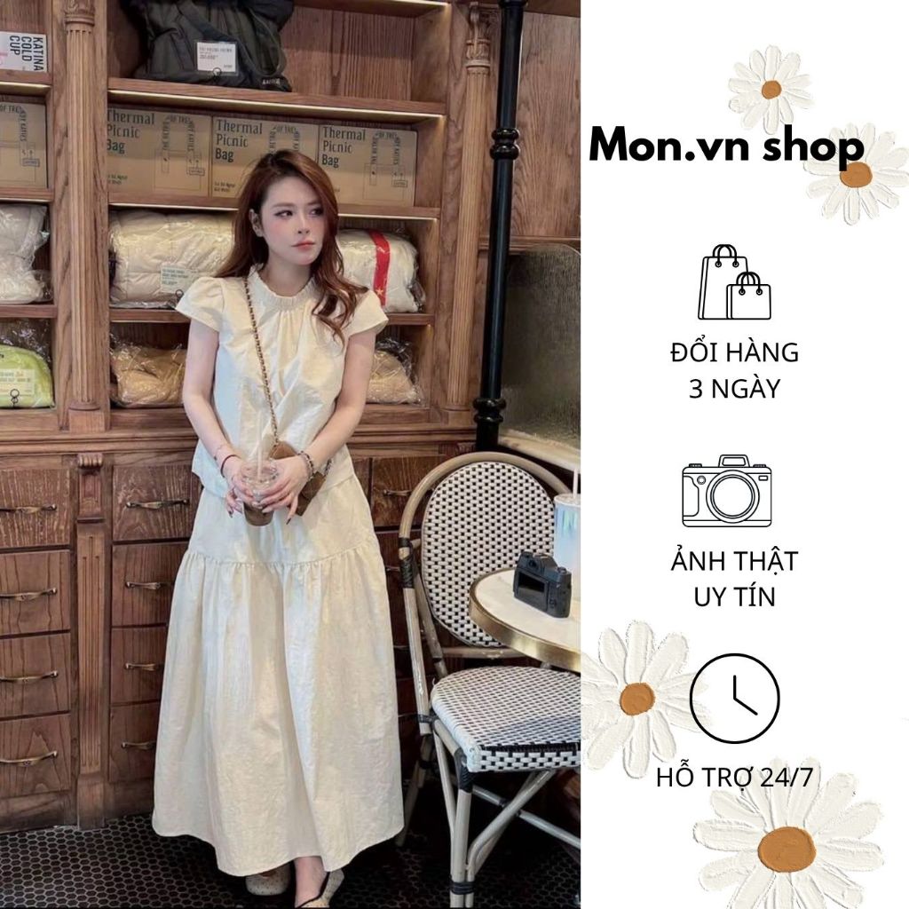 Mon Shop 20805 Ruffled Sleeve Blouse Set with Bow Back and Skirt