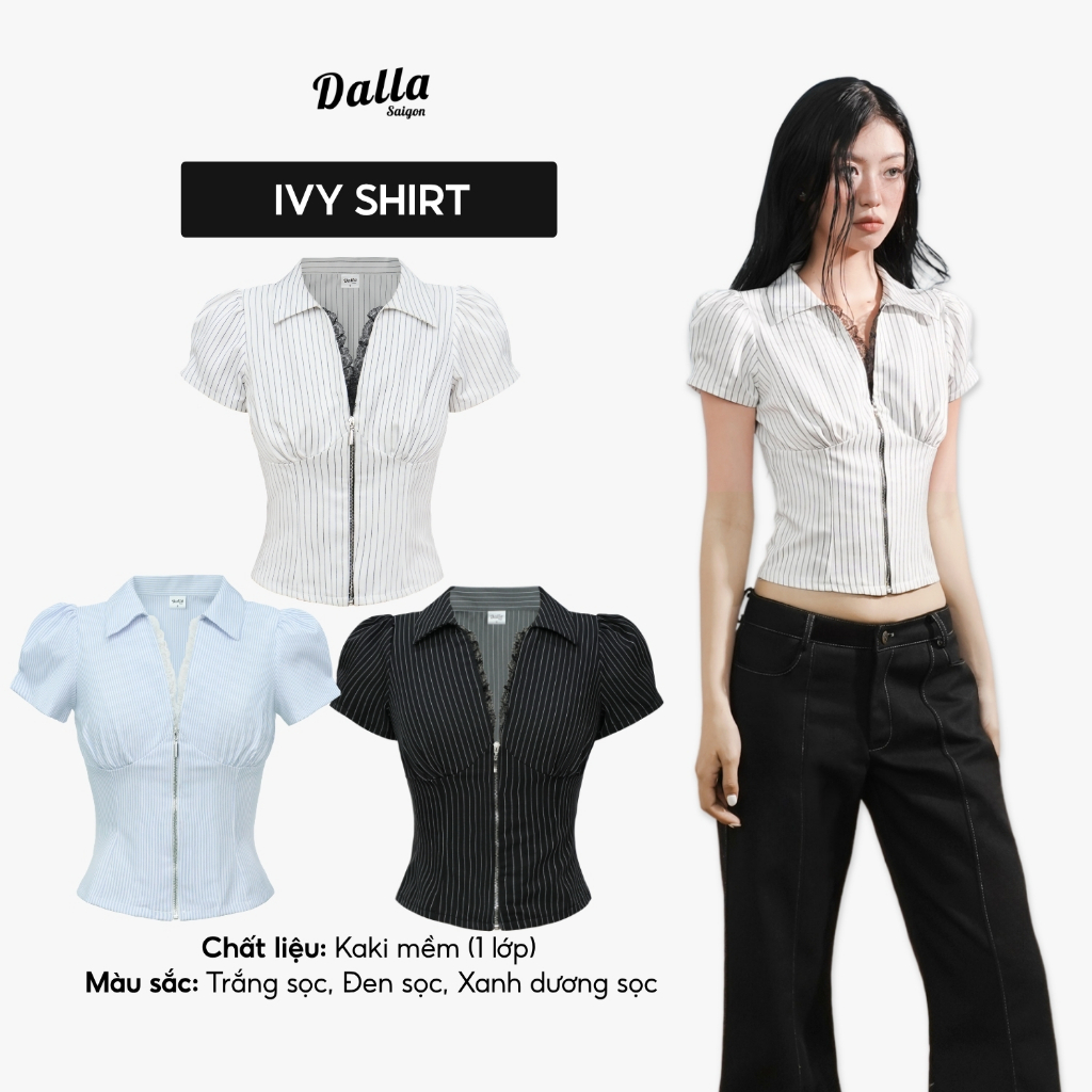 DALLA เสื้อมีซิปลูกไม้ (SM51) BSL