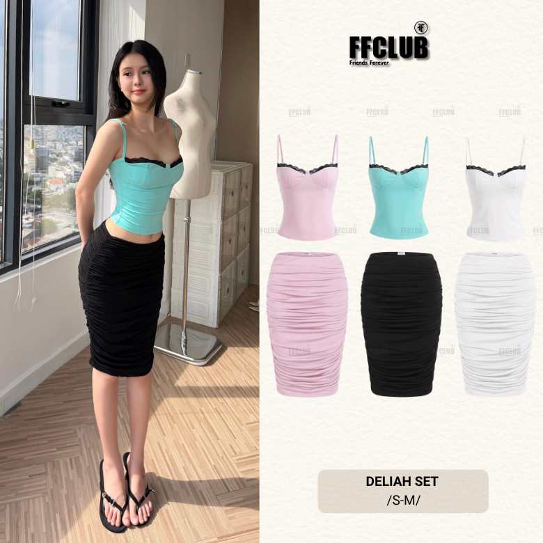 DELIAH POLY 2-STRING SHIRT WITH WAIST FLOORING FFCLUB