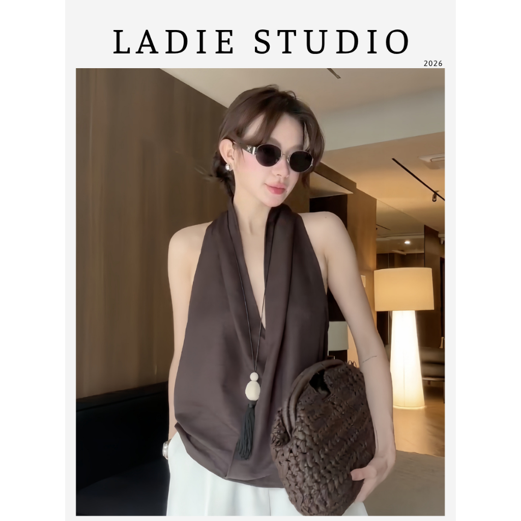 [LADIE STUDIO] Elegant Gile – เสื้อกั๊กผู้หญิงคอวีโมเดิร์นมินิมอล AO41