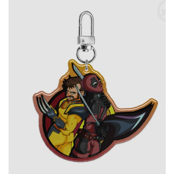 พวงกุญแจอะคริลิคใส Deadpool และ Wolverine Epoxy