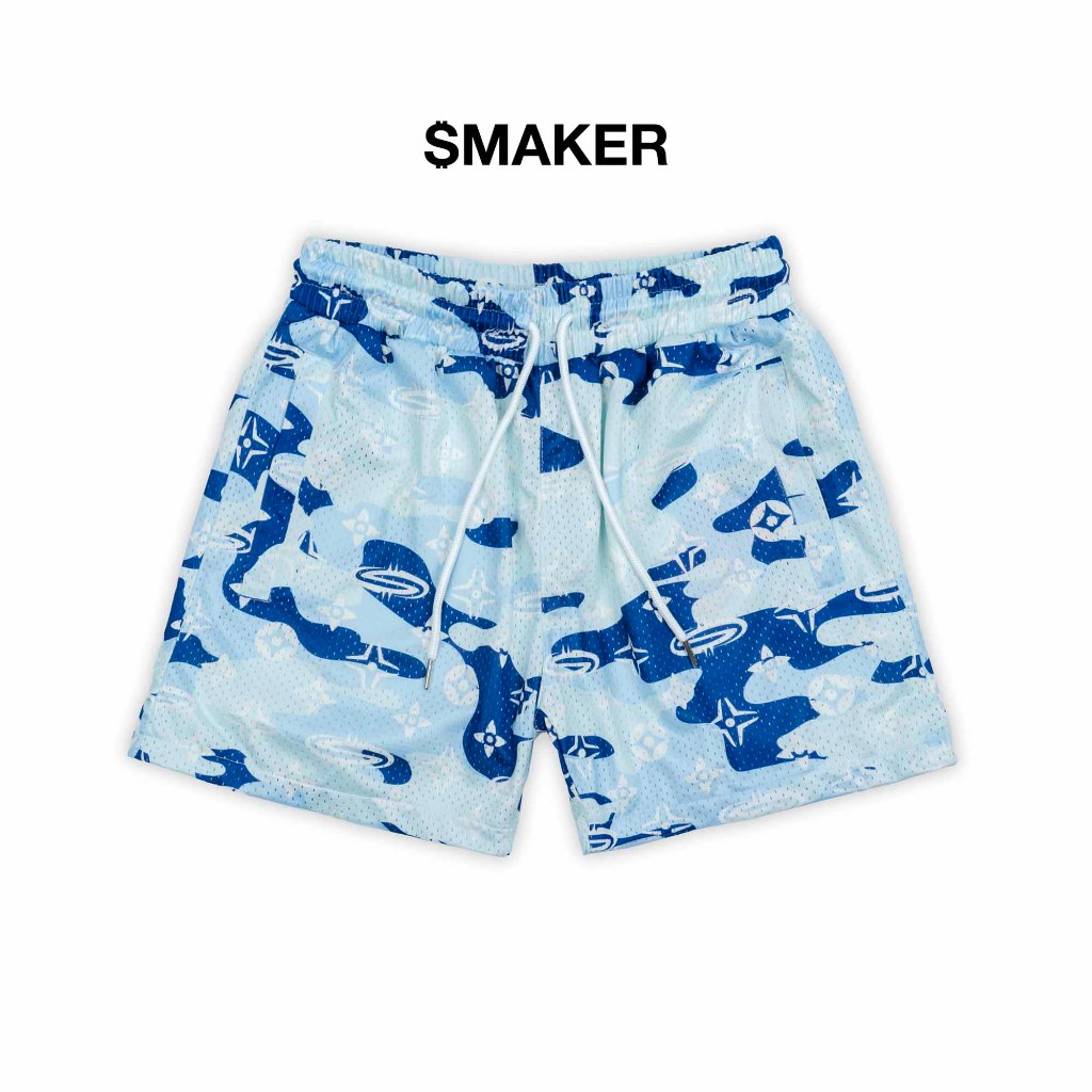 [SMAKER] กางเกงขาสั้นพิมพ์ลาย - "PATTERN LOGO" MESH SHORT