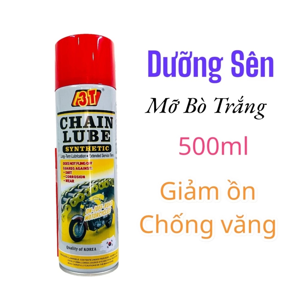 3T Chain Lube 500ml Chain Lube Maintenance Lubricant ลดเสียงรบกวน Anti-Splash สําหรับรถจักรยานยนต์