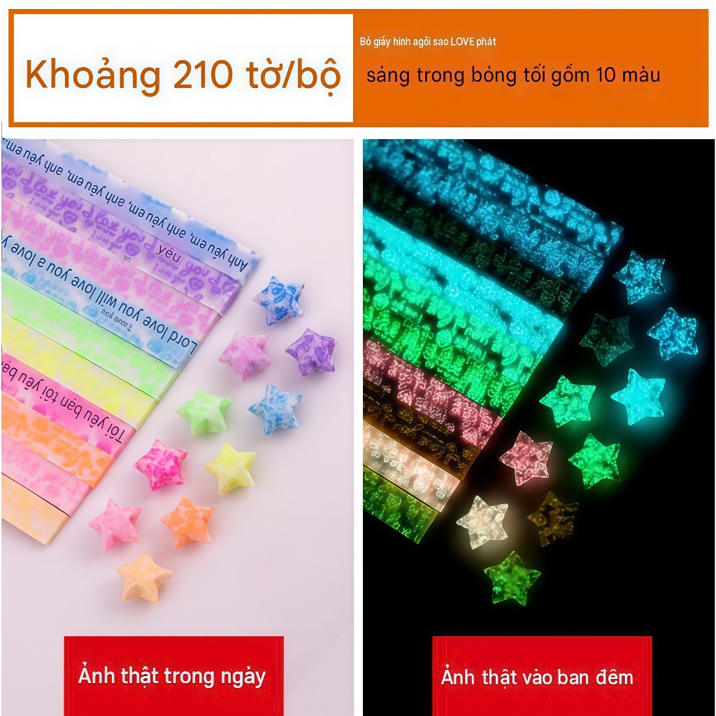 540 Lucky Origami Stars Paper Multi-Colored Double-Sided Paper Rope ตกแต่งพับและ Sharp Origami Jar