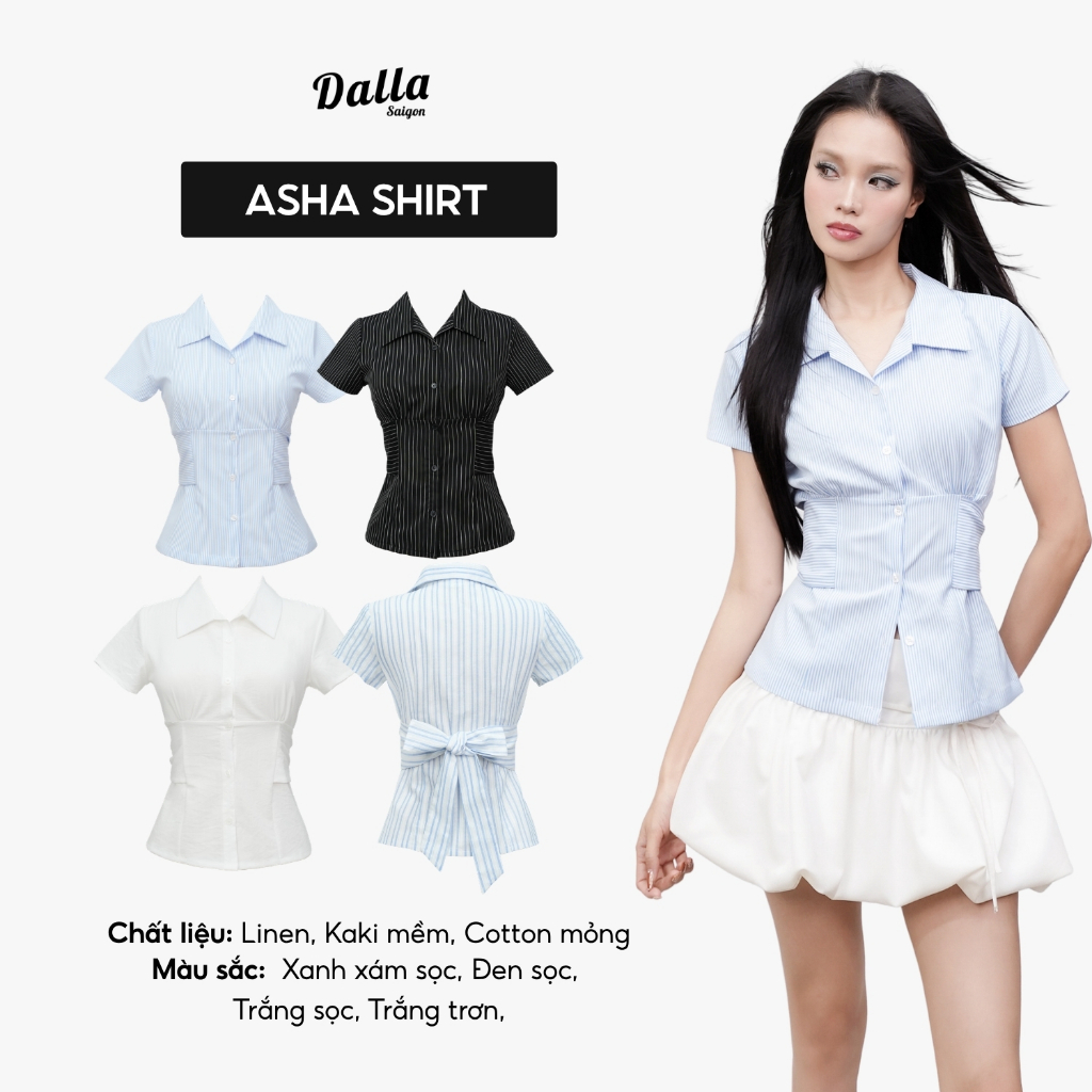 DALLA เสื้อเชิ้ตแขนสั้นแขนยาว (SM39) BSL