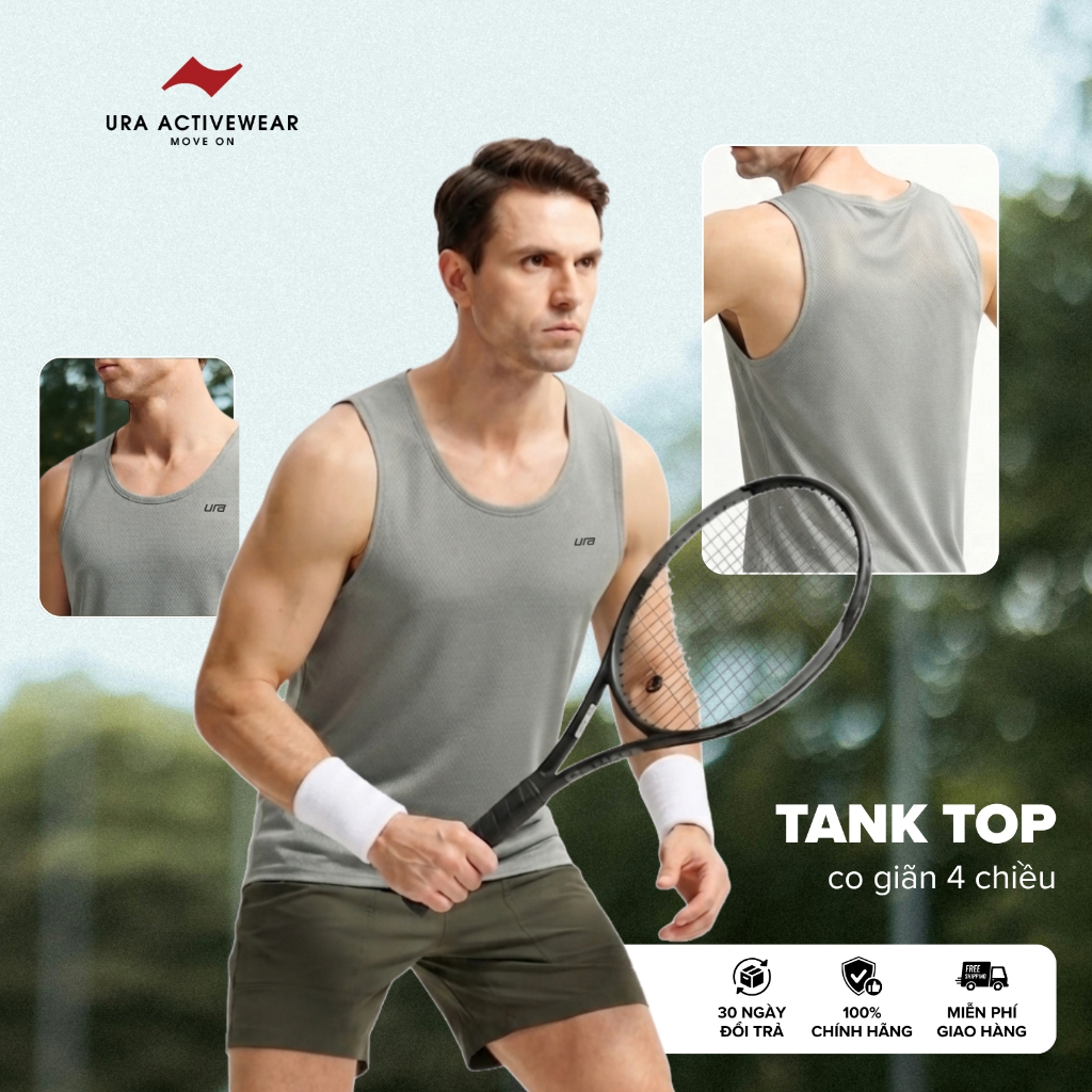 Stride ADV Tour Tanktop TM168 เสื้อยืดกีฬาวิ่งยิมผู้ชาย ยี่ห้อ Ura