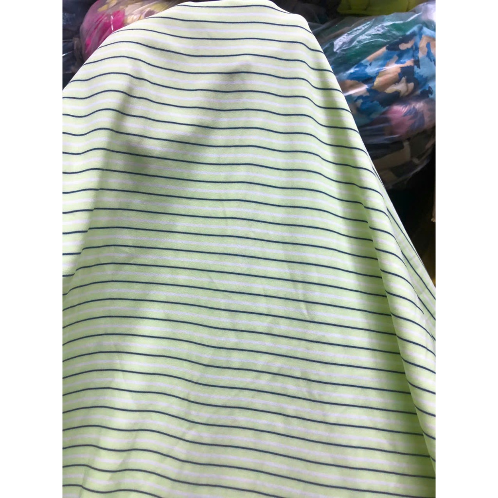 E869 - ผ้ายางยืดลายทาง (2m x 1.5m) ยืด 4 ทิศทาง ผ้าลื่นมาก
