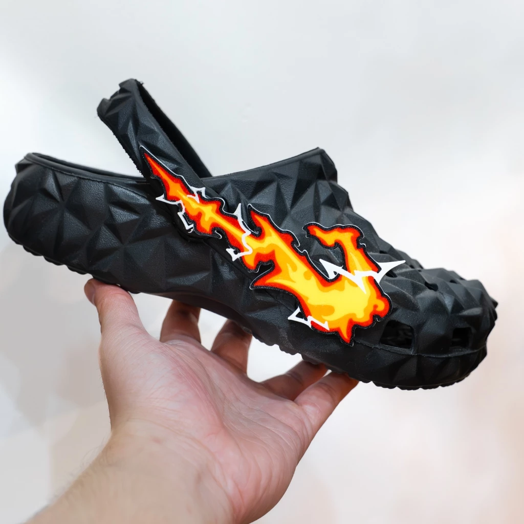 จิ๊บบิท Crocs Electric Spark Pattern, ตัวติดรองเท้า Crocs ของแท้, จิบ บิท รองเท้า, วัสดุสำหรับการพิมพ์ 3 มิติ