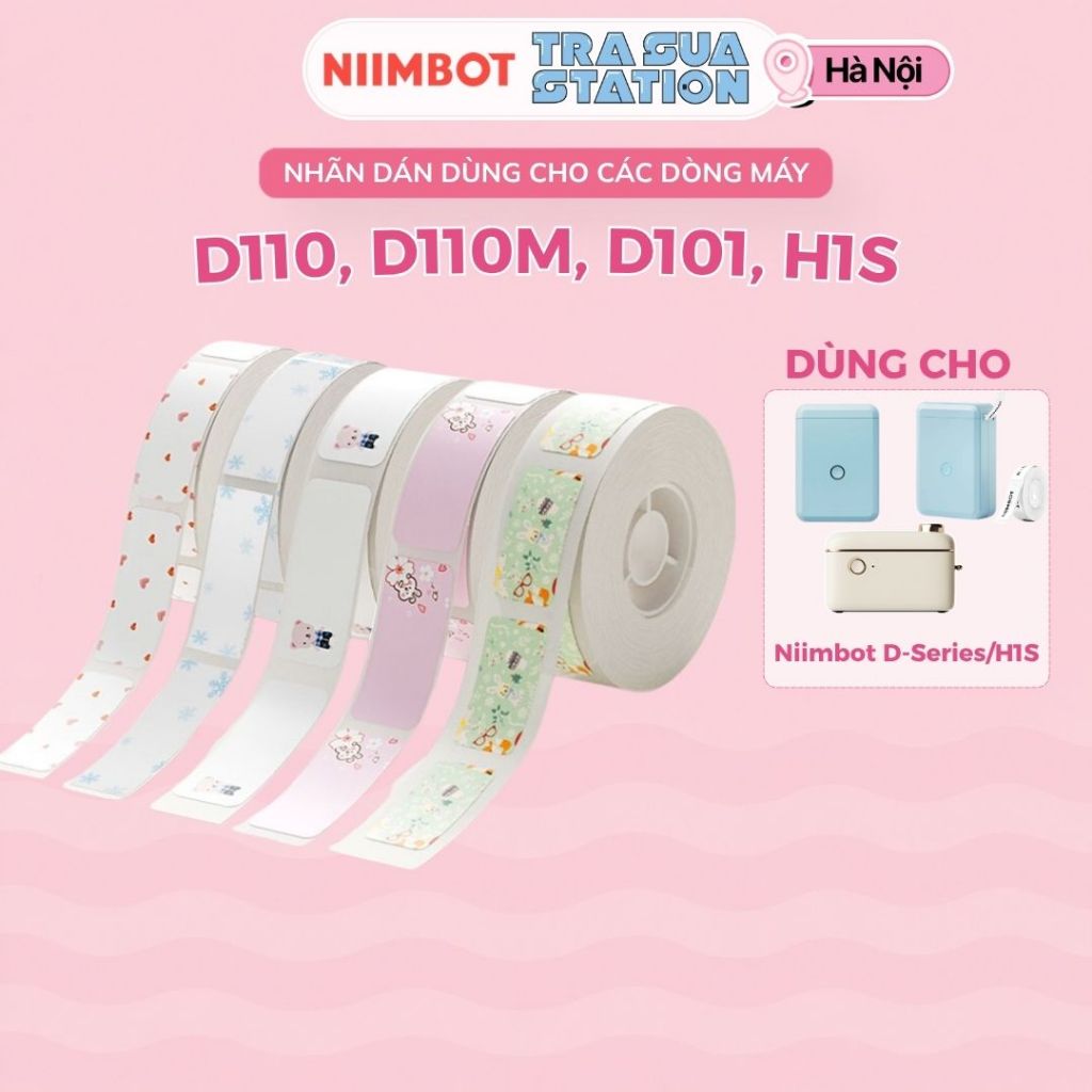 กระดาษฉลากสี NIIMBOT สําหรับเครื่องพิมพ์ฉลาก สติ๊กเกอร์ D11H/ H1S / D101 / D110 (D Series)