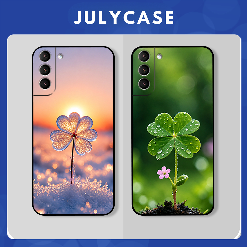 Samsung S22 5G - S22 Plus (S22+) - S22 Ultra 5G Case รูปทรงโคลเวอร์ 4 ใบ โชคดี สวย