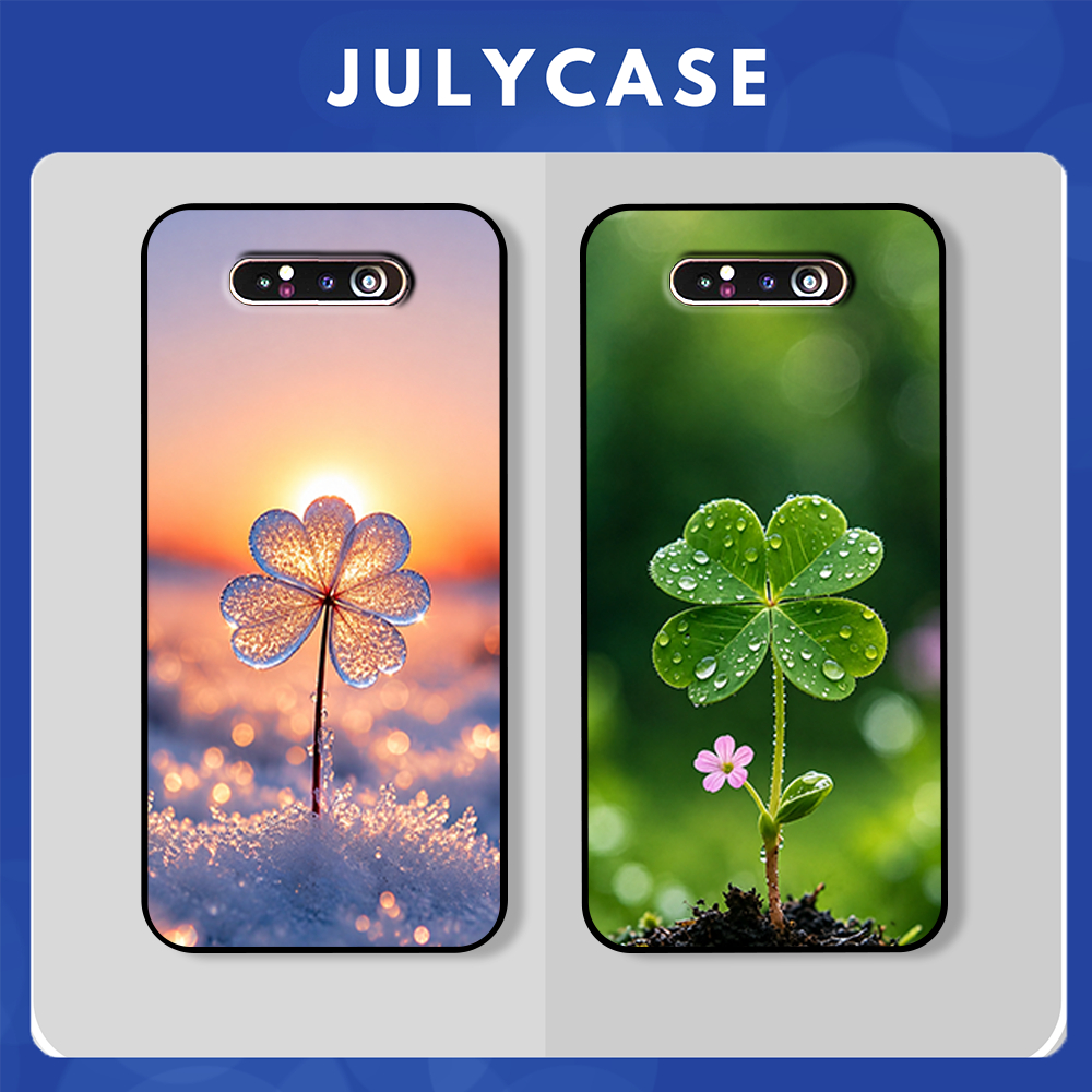 เคส Samsung A80, A90 รูปทรงโคลเวอร์ 4 ใบ โชคดี สวย