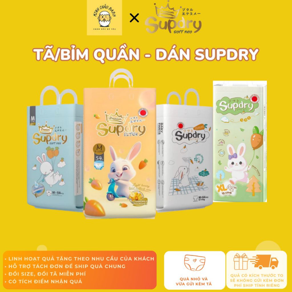 SUPDRY ULTRA PREMIUM ผ้าอ้อม/ผ้าอ้อมสําหรับทารกตั้งแต่ 3-25kg, สติ๊กเกอร์/กางเกงทุกขนาด NB68/S54/M50