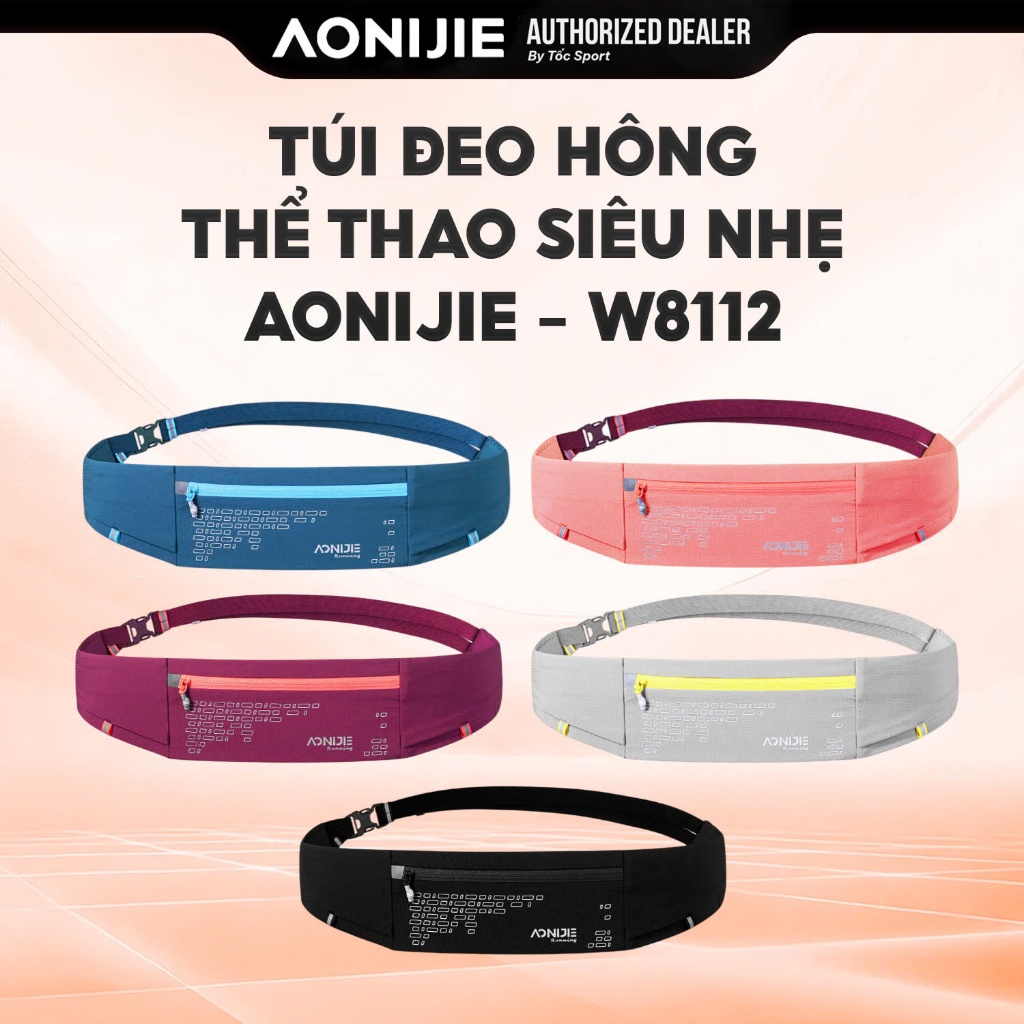 กระเป๋าคาดเอวกีฬา AONIJIE Ultralight - W8112 | Betl วิ่ง | กระเป๋ากีฬาส | กระเป๋าวิ่งและปั่นจักรยาน