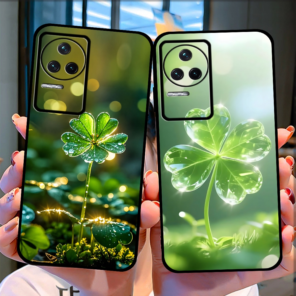 Xiaomi Redmi K50 - K50 Ultra - K50 เคสโทรศัพท์สําหรับเล่นเกมรูปทรงโคลเวอร์สี่ใบทําให้โชคลาภและสันติภ