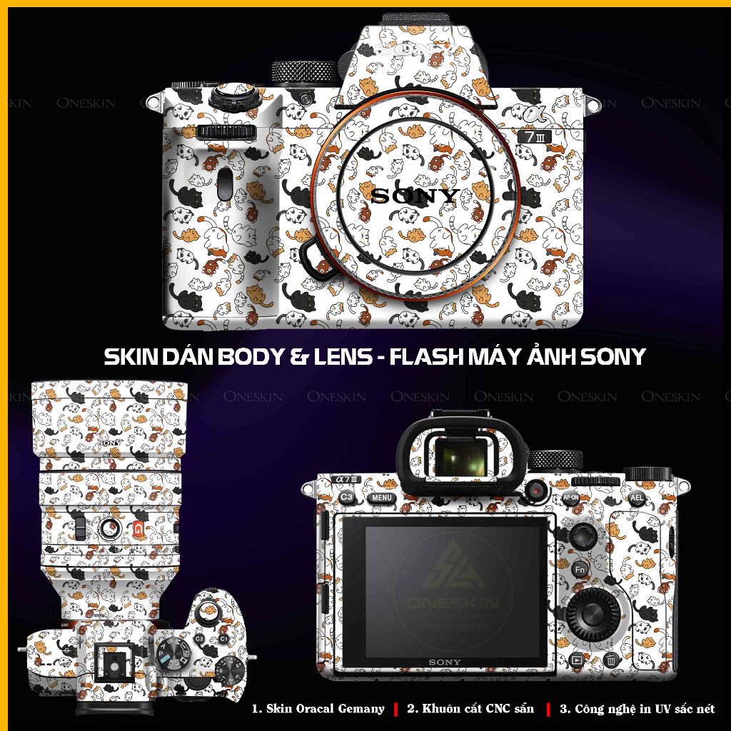 สติ๊กเกอร์ผิว Sony A6000/6/6200/6300/6400/6500/6600/6700/ZV1/ZVE10/ZV1M2/Nex3/Nex7/NexF3/A75