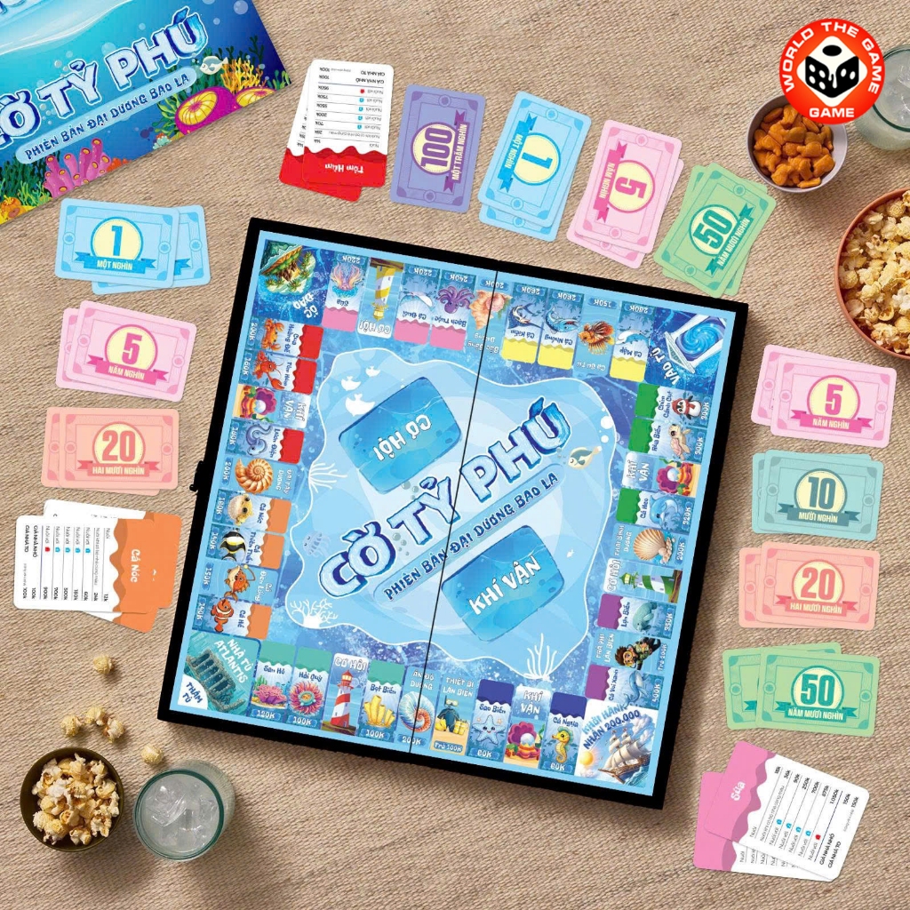 Monopoly Ocean Version Bao La Boardgame Business Practice Monopoly ของเล่นทางปัญญา