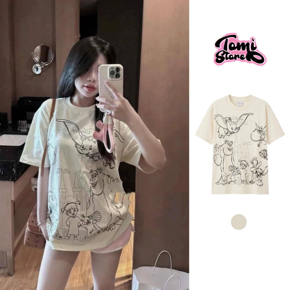 เสื้อยืด Disney New QCCC L1 Full Tag - ผ้าฝ้าย 2 ทาง