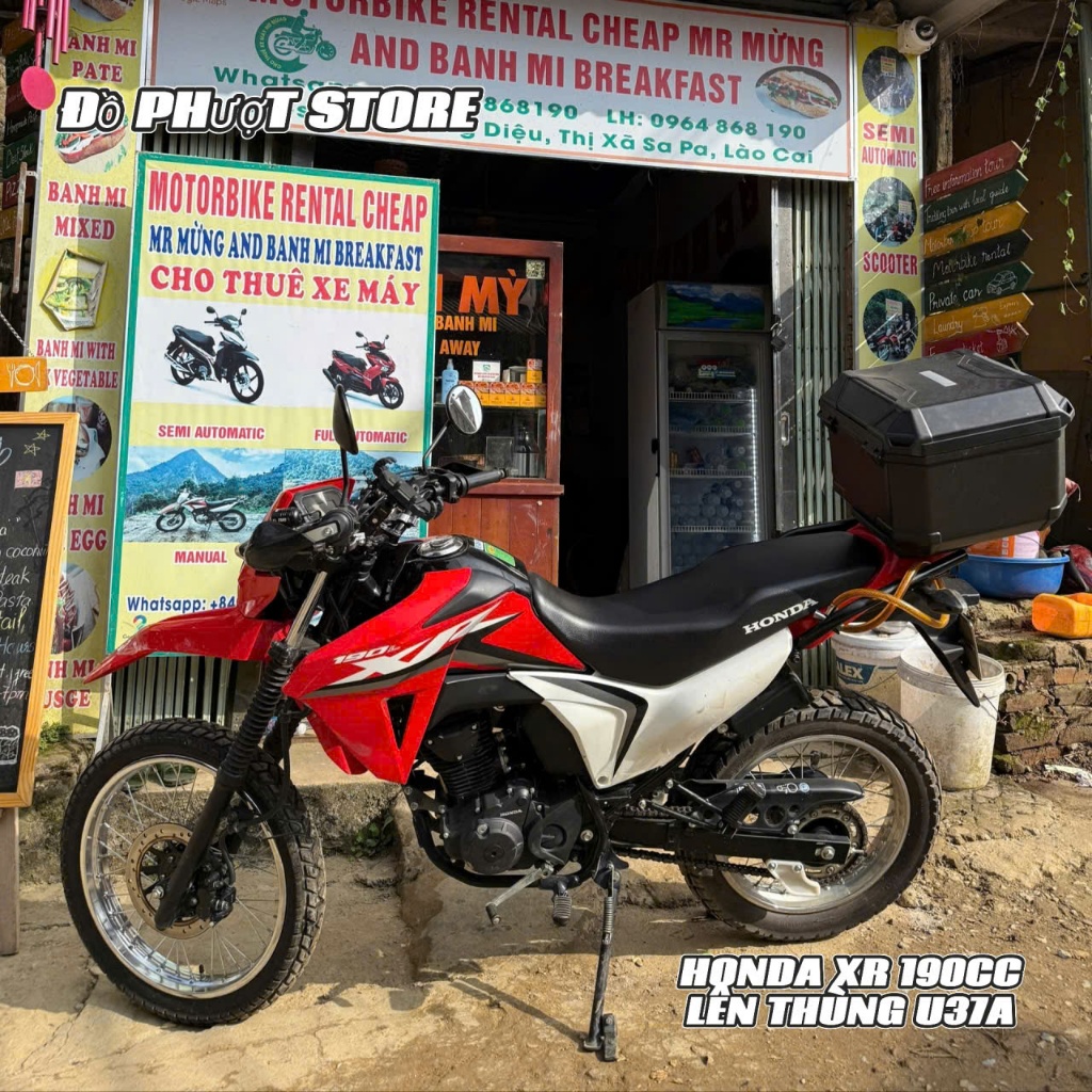 Honda XR 190cc Givi U37A (37L) ท้ายรถมอเตอร์ไซค์ - กระเป๋าหลังสังกะสี 100% กันน้ํา 2 ปี