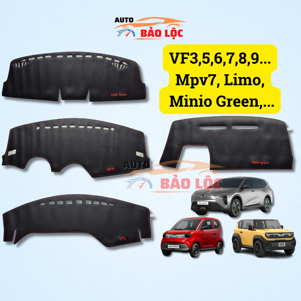Vinfast Car Taplo พรม VF3, VF5, VF6, VF7, Limo Green, MPV7, Minio Green, VF8, VF9, VFe34, Fadil, Lux