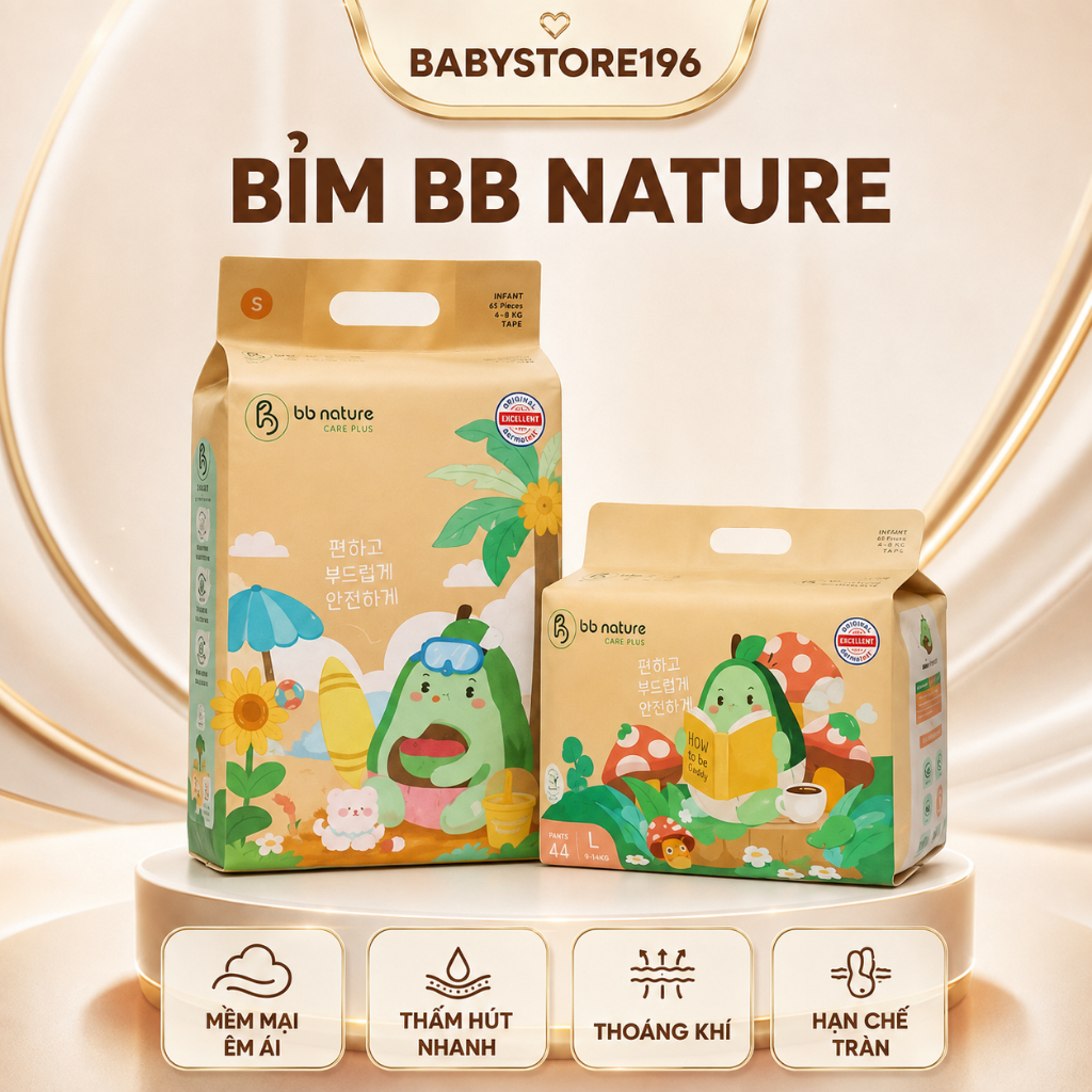 BB NATURE Care Plus ผ้าอ้อม/กางเกงทําจากใยไผ่ออร์แกนิก ปลอดภัยสําหรับเด็กทารก