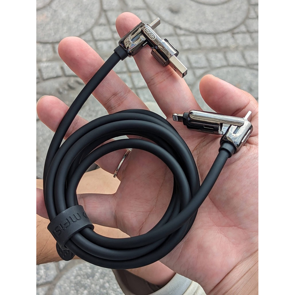 MAGIC JOHN 4in1 สายชาร์จเร็ว (2ม.) C to C 240W, A to C 65W, C to L 30W, A to L 12W (ได้รับการรับรอง 