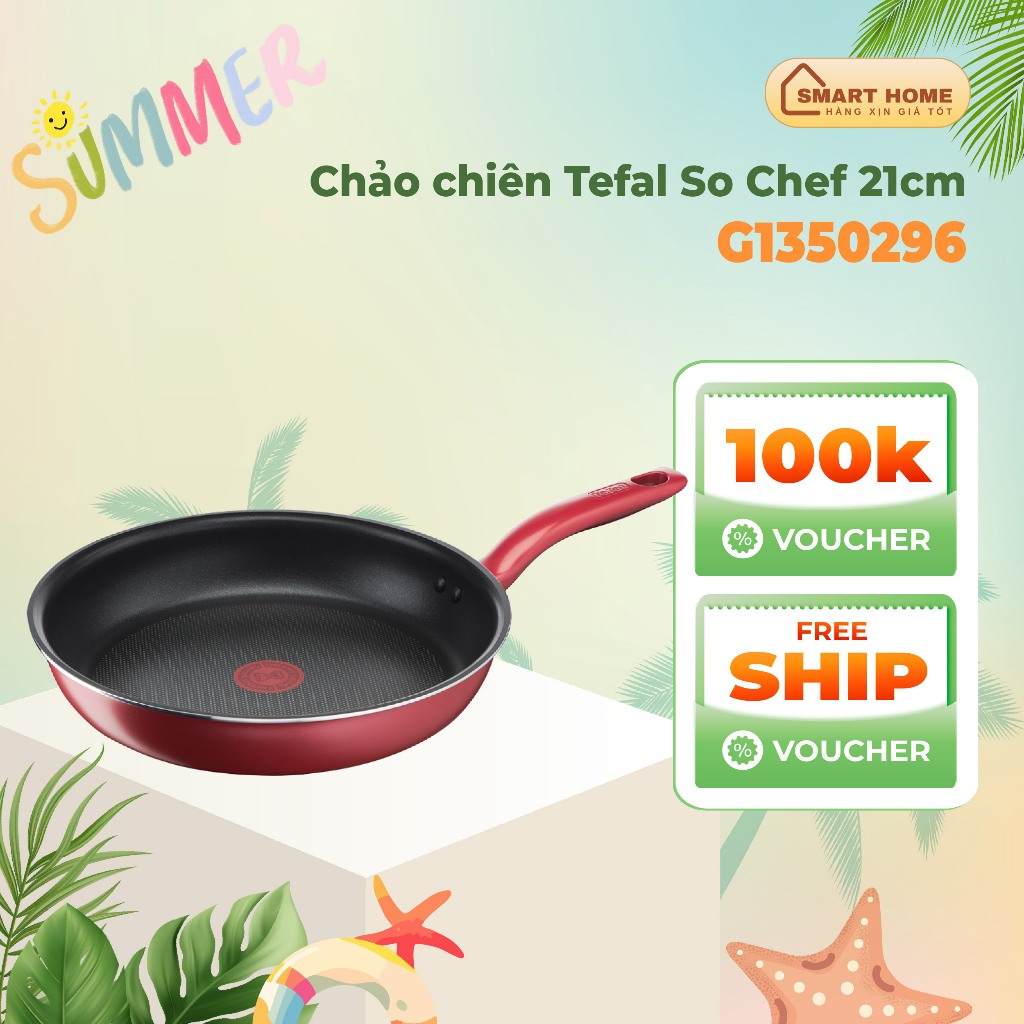 Tefal So Chef กระทะไม่ติดพรีเมี่ยม 21ซม./24ซม./28ซม. - G1350296/G1350496/G1358696
