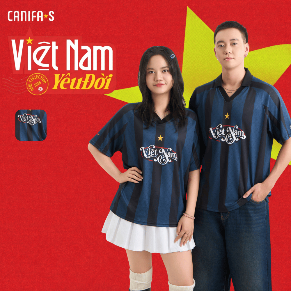 Unisex Boxy Jersey เสื้อยืดผู้ใหญ่ Loves Life CANIFA S ฉลองวันชาติ 2.9 5TP26W002