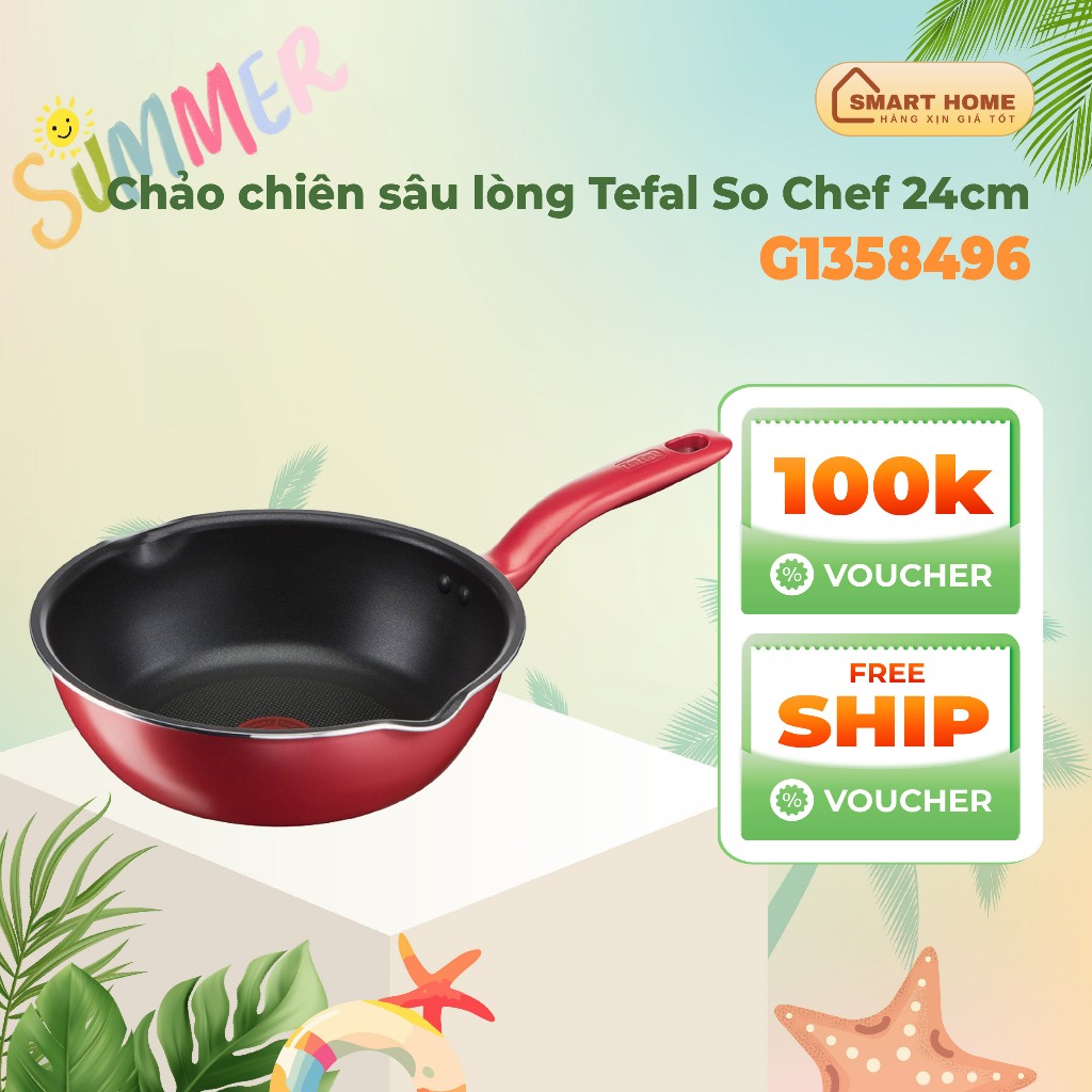 Tefal So Chef กระทะทอดและกระทะผัดลึก 24cm/28cm - G1358496/G1358696