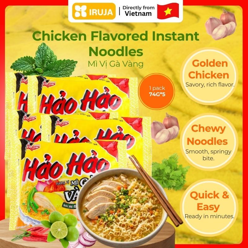 [IRUJA VIETAM] HAO HAO GOLDEN CHICKEN NOODLES 74G