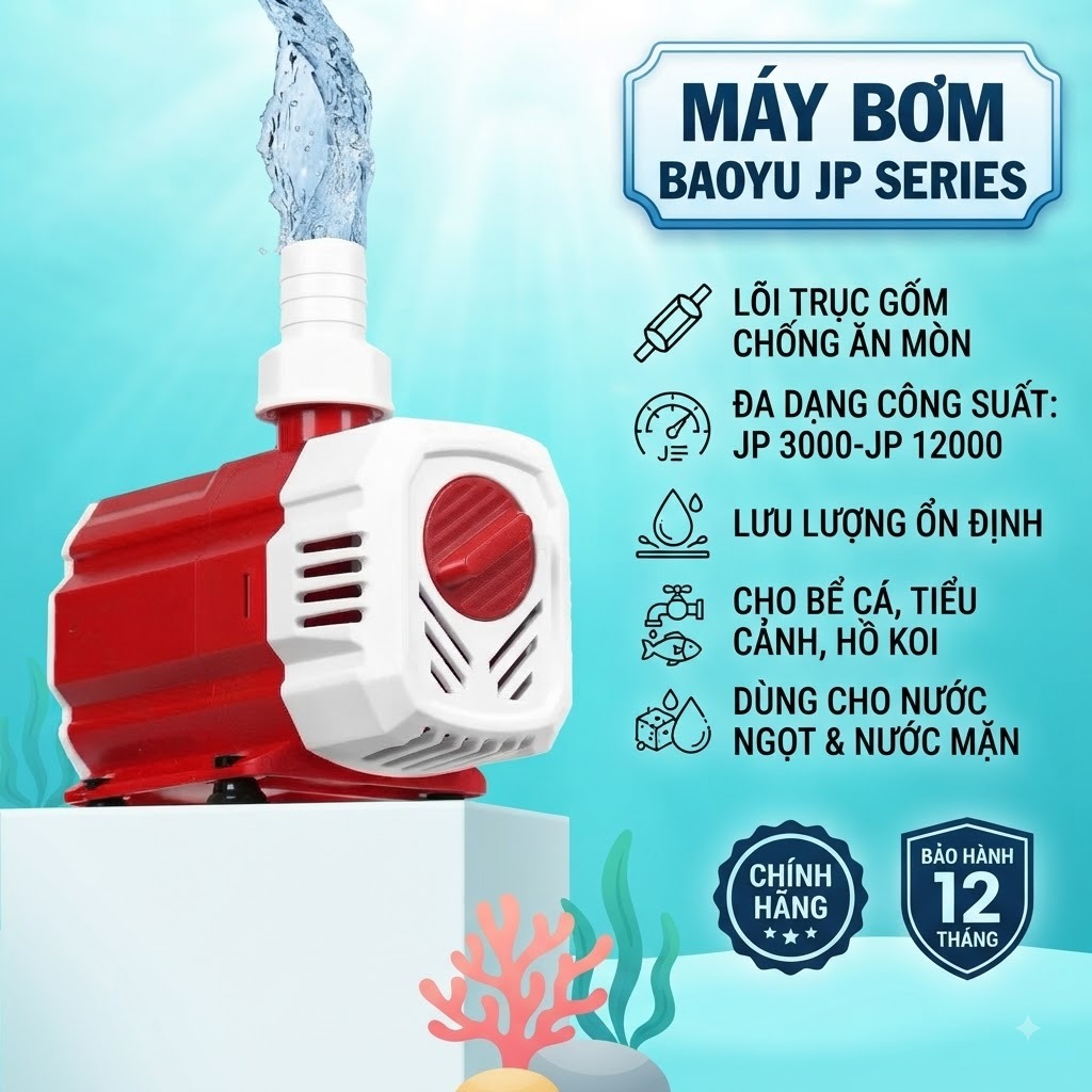 BAOYU JP ถังปลา PUMP 300-4000-5000-7000-8000-10000-12000 สําหรับถังปลา, LANDSCAPE, KOI POOL