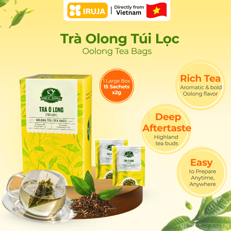 [IRUJA VIETNAM] LONG PHUC LONG TEA FILTER BAGS 25 PACKAGES X 2G (50G)