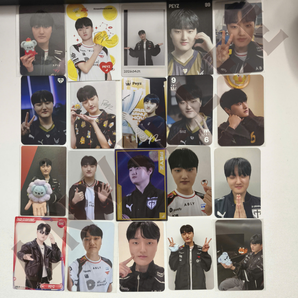 Peyz T1 การ์ดมุมโค้งมนอย่างเป็นทางการ ADC Botland geng photo Card Geng Player