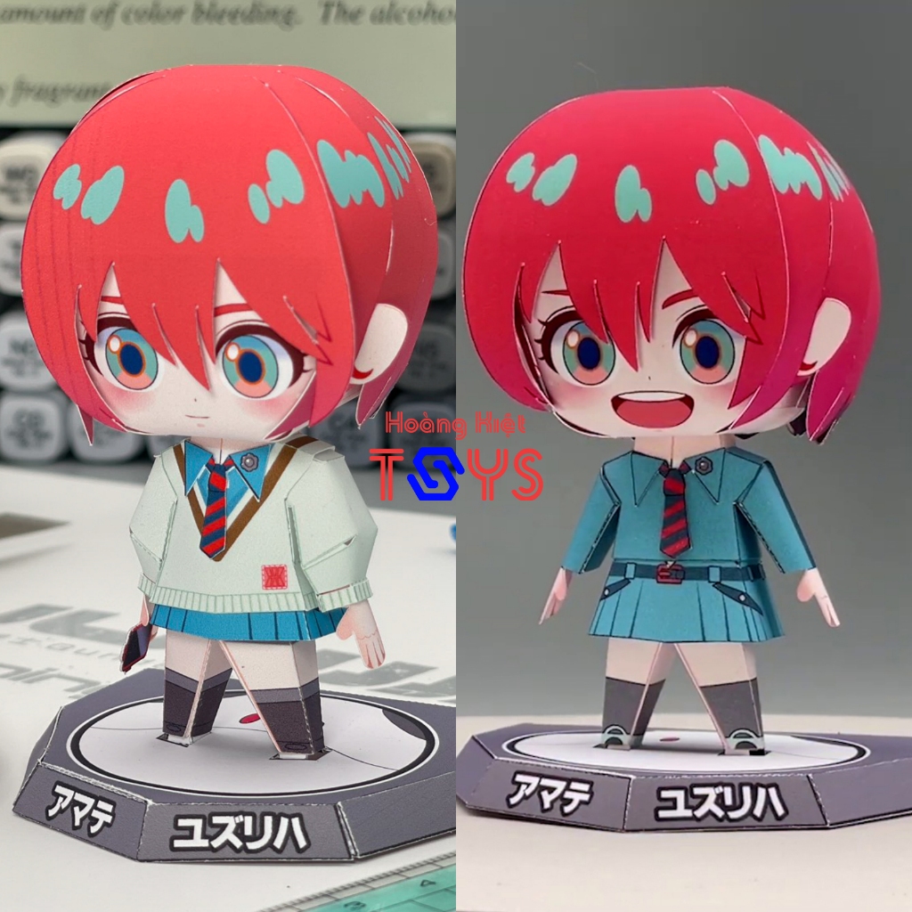 โมเดลกระดาษ ตัวละครอนิเมะ Chibi 2 ตัว [Mobile Suit Gundam/Gundam]
