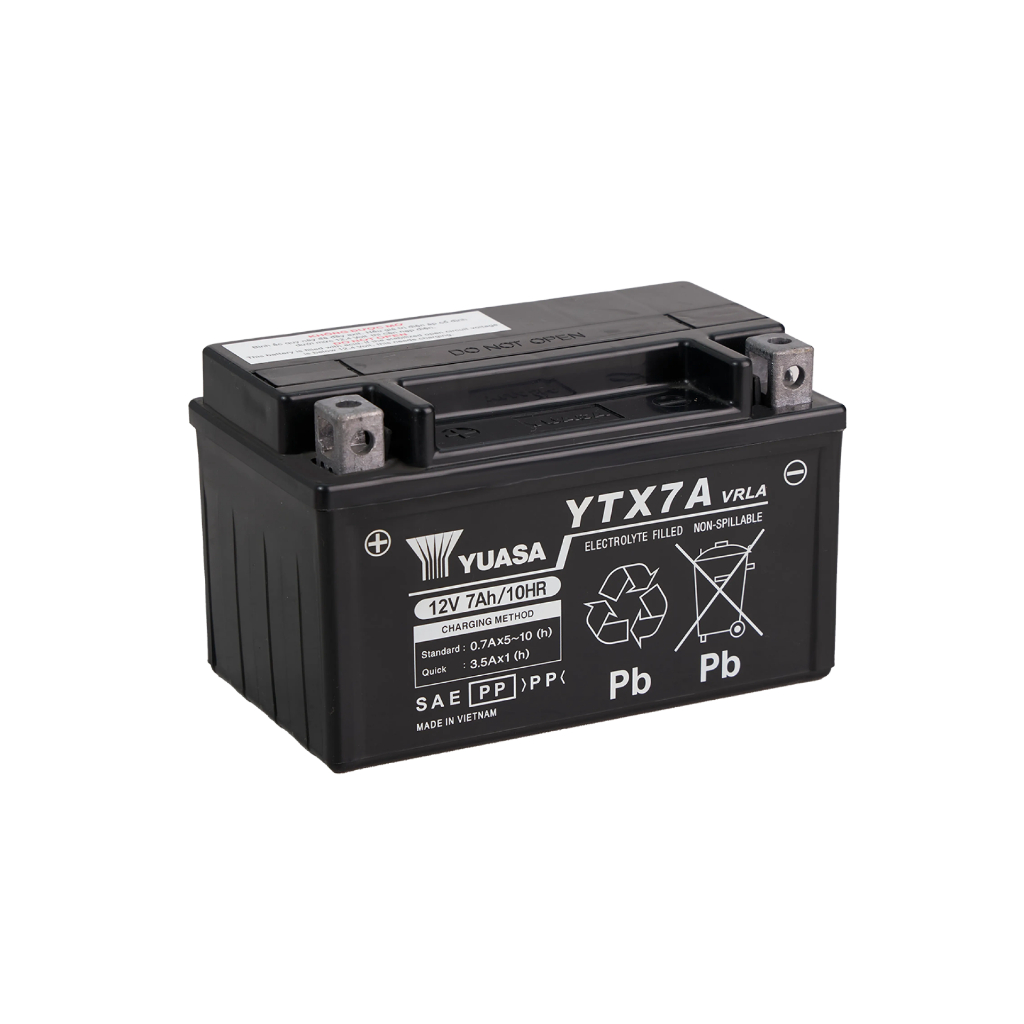 GS YTX7A แบตเตอรี่มอเตอร์ไซค์ (12V-7Ah)