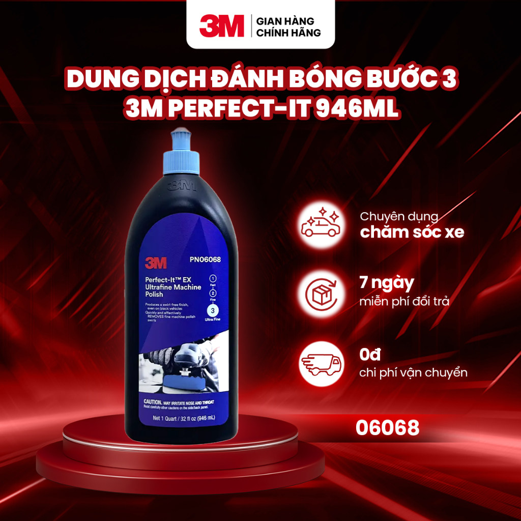 3M Perfect-IT Step 3 Polishing Solution 06068, 32 FL OZ/946 ml