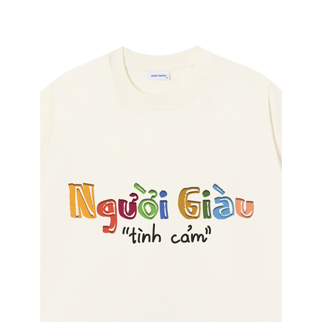 เสื้อยืด Rich Man - Happy - เสื้อยืด Happy Nonsense - เสื้อยืด Oversize 250GSM 100Cotton