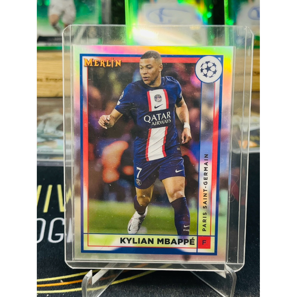 Kylian Mbappe Paris SG Refractor Topps Merlin 2022/23 การ์ดฟุตบอล