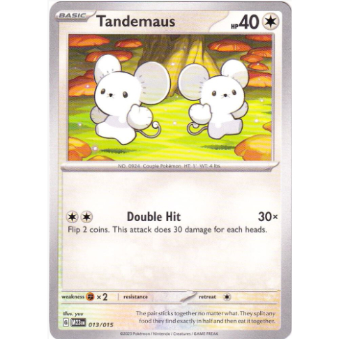 [การ์ดโปเกมอน TCG] Tandemaus - 013/015 - โปรโมชั่นของ McDonald 2023