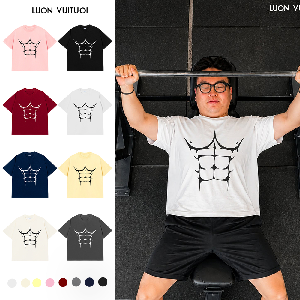 เสื้อยืด Relaxed Fit Gym Story Luon Vutuoi " 6 แพ็ค" - Happy HT0700HT เสมอ