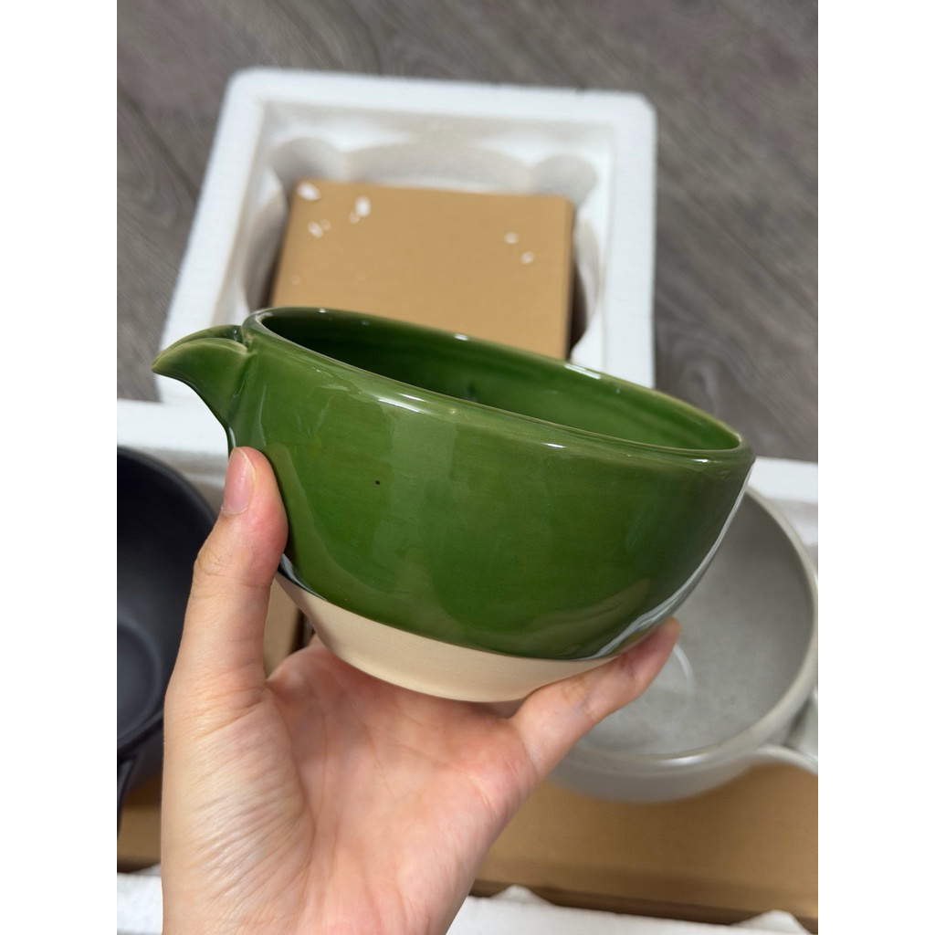 [Ver 2] ชาม Chawan Matcha ปากเท - คล้ายกับแบรนด์ Origami ญี่ปุ่น