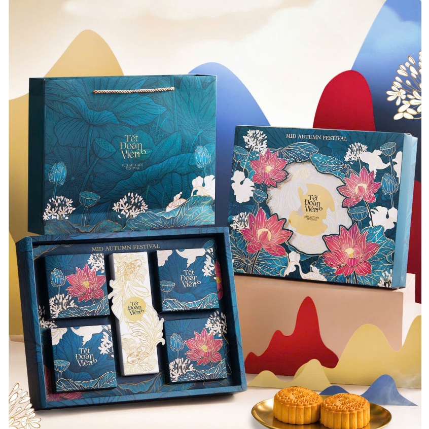 Da Nguyet Lien Hoa กล่องขนมไหว้พระจันทร์ 2-4-6 เค้ก 125-250gr