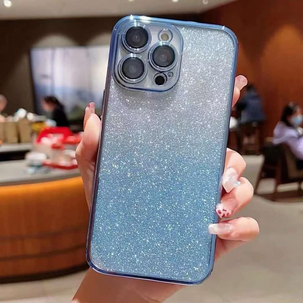 เคส Iphone 16 สําหรับ Regular, Plus, Pro, Pro Max คุณภาพสูง 2 in 1 พลาสติกอย่างดีผสมกลิตเตอร์, เคส i