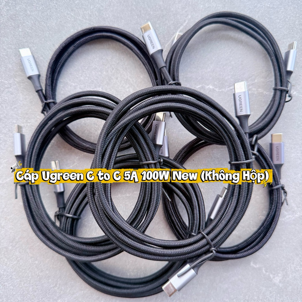 สายชาร์จ Ugreen C to C 5A 100W ใหม่ (ไม่มีกล่อง)US316