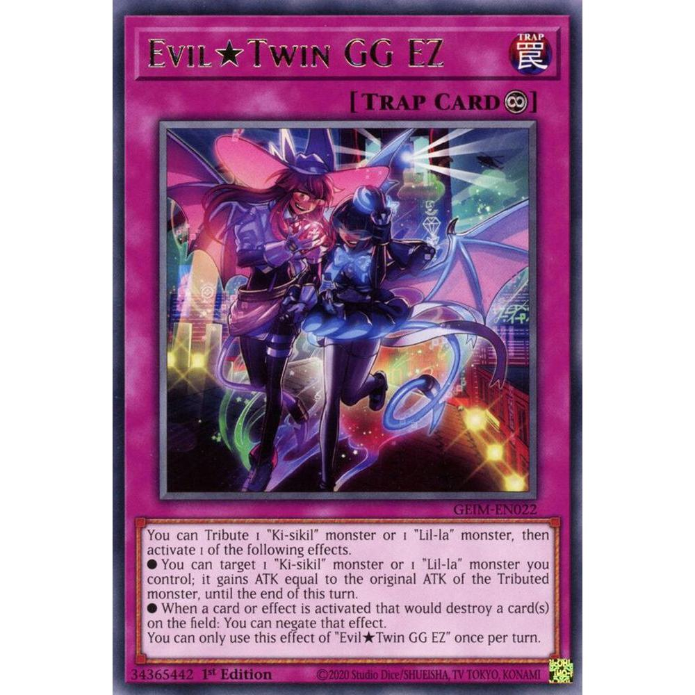 การ์ด Yugioh GEIM-EN022 - Evil Twin GG EZ - Trap - หายาก