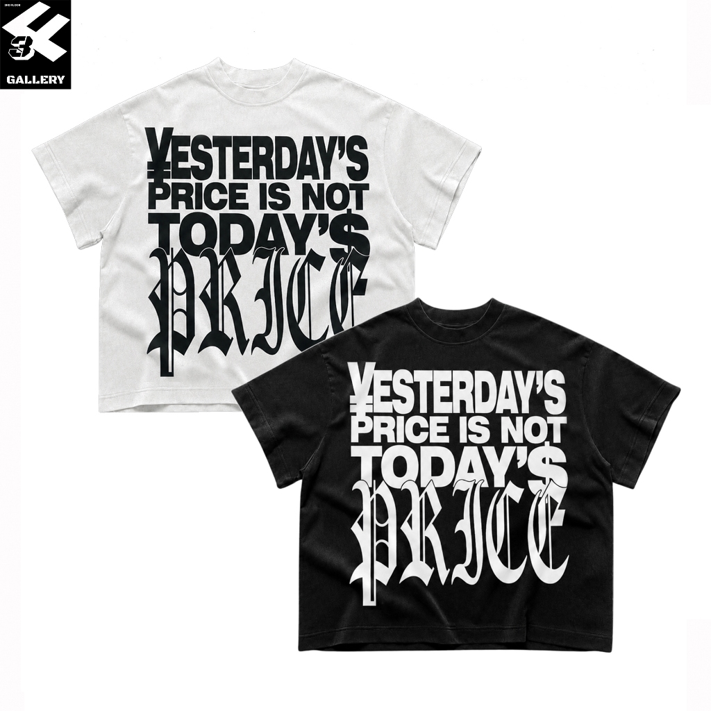 3rd Floor Not Todays Price Shirt - 280 gsm Boxy Form Street Style Round Neck Short Sleeves Flatterin