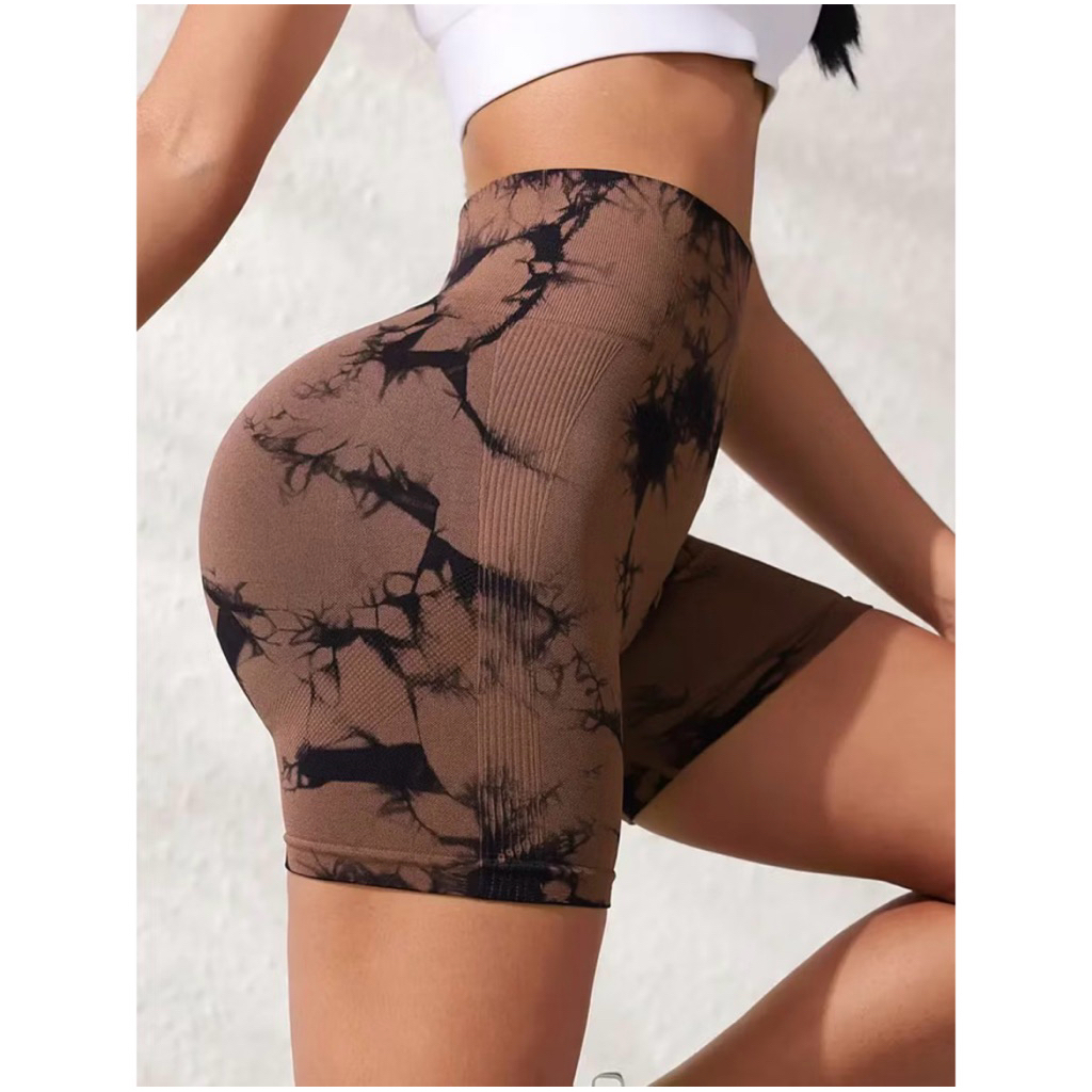 Q7 กางเกงขาสั้น QC Textile Elastic Butt Lift Sports-Gym-Yoga-Running