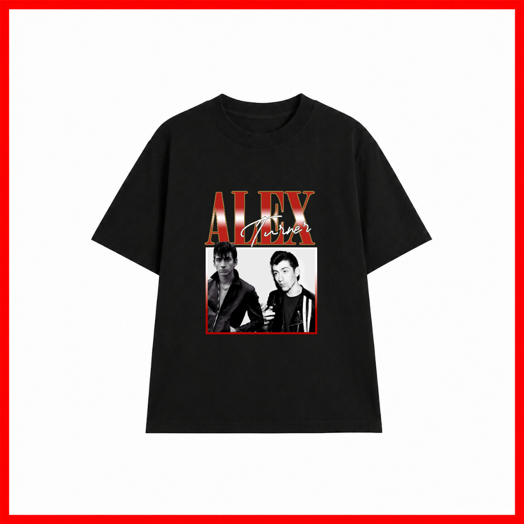 Alex Turner AT001 เสื้อยืดผ้าฝ้ายเนื้อนุ่มหลวม Unisex