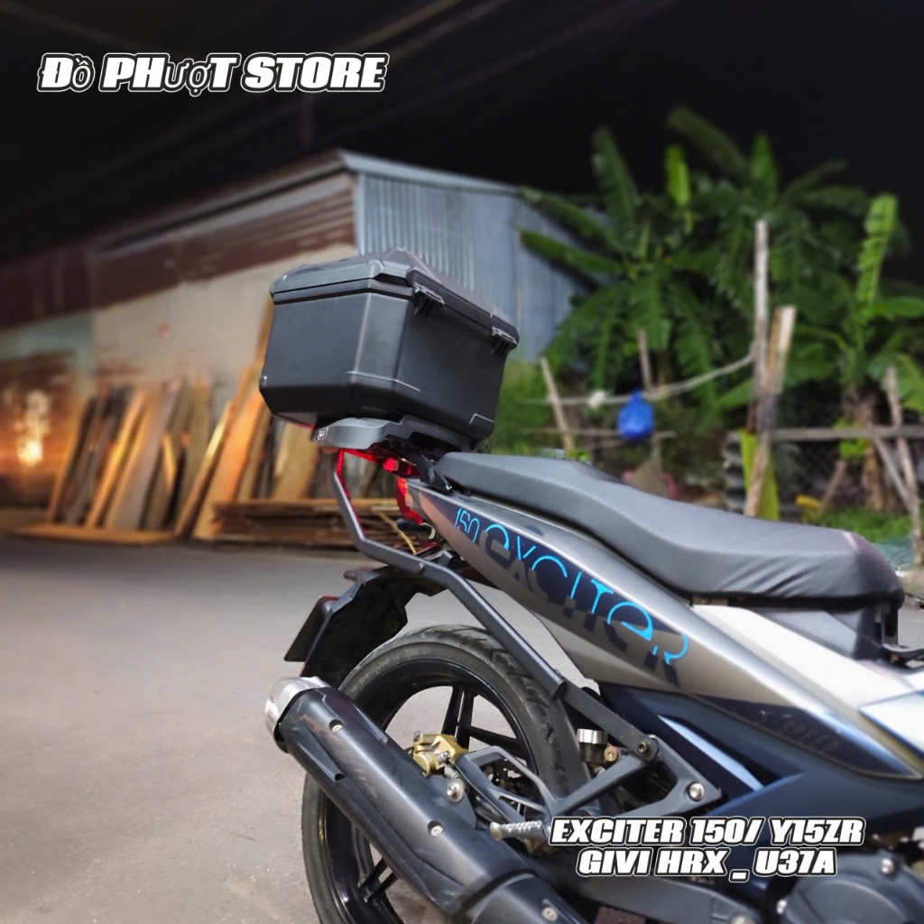 Givi U37A Exciter 150 มอเตอร์ไซค์บน Baga HRX (37L) - การติดตั้งสังกะสี 100% แถมแจ็ค 2 ปี